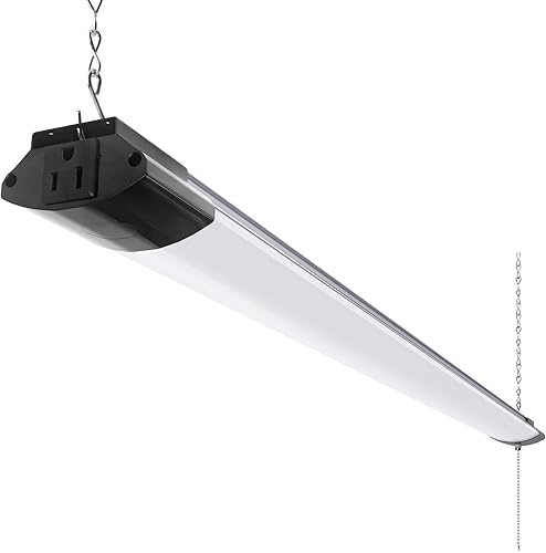 Miniatura 15 de Barrina BS84 Luz LED para Taller de Garaje, 10000LM, 84W, 4 pies, 6500K Luminaria Enlazable para Taller, Sótano, Colgante o Montaje al Ras,