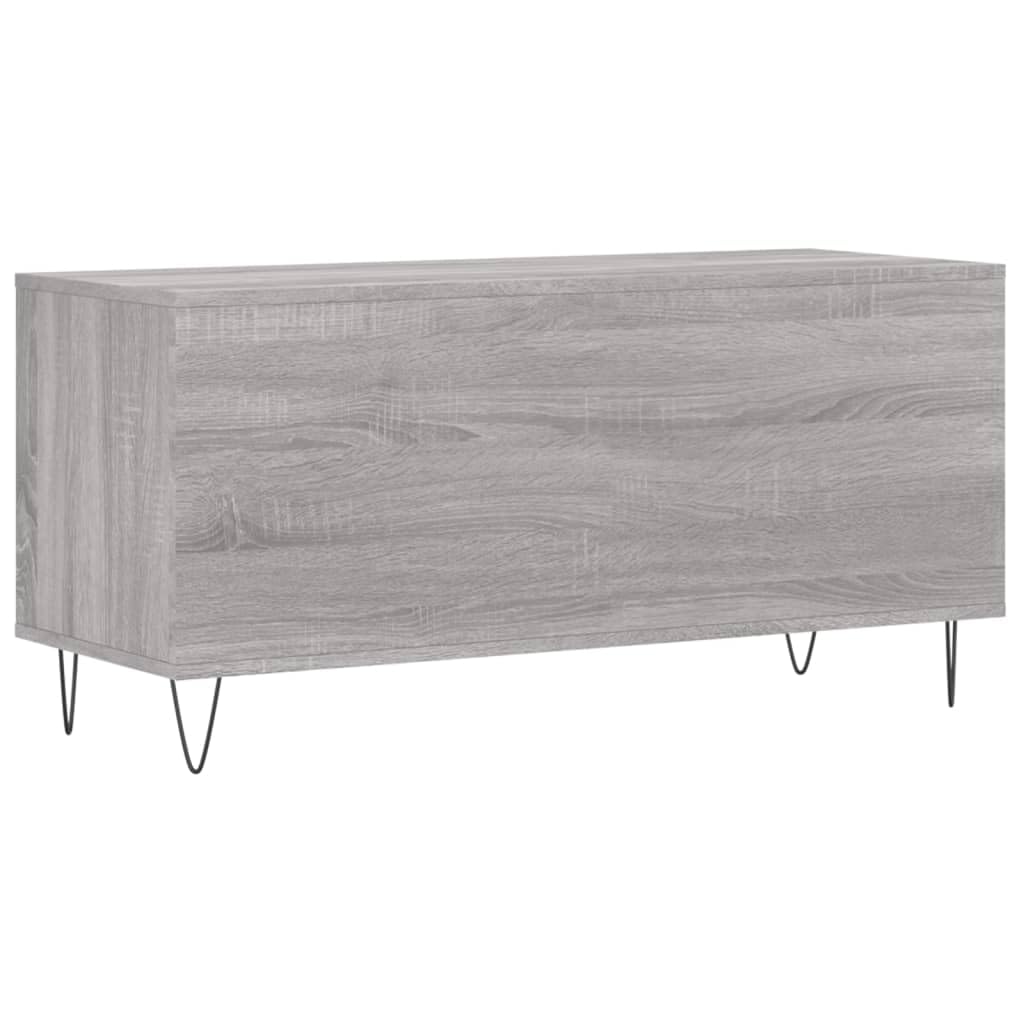 Mobile Porta Dischi Grigio Sonoma 100x38x48cm Legno Multistrato,Supporto per Giradischi,Supporto per Giradischi in Legno,Supporto per Giradischi con Spazio di archiviazione