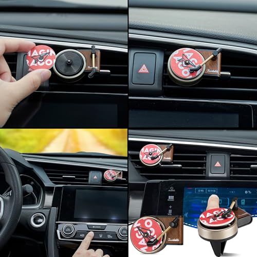 Image of Record Player Car Vent Clips Air Freshener Retro Style Album Cover Car Air Conditioning Outlet Clip Fragrance Diffuser Car Interior Decoration Accessories, Retro Record Player