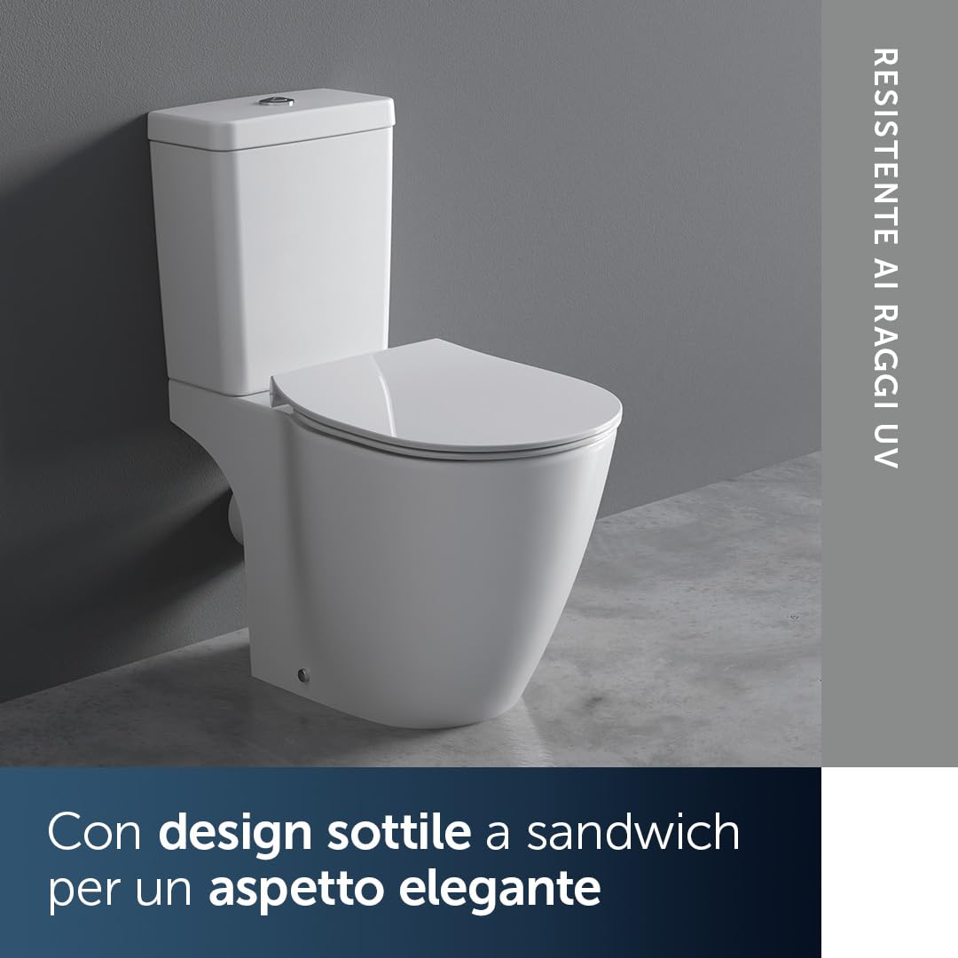 Sedile WC Ideal Standard E772301 Original Connect, piatto, bianco