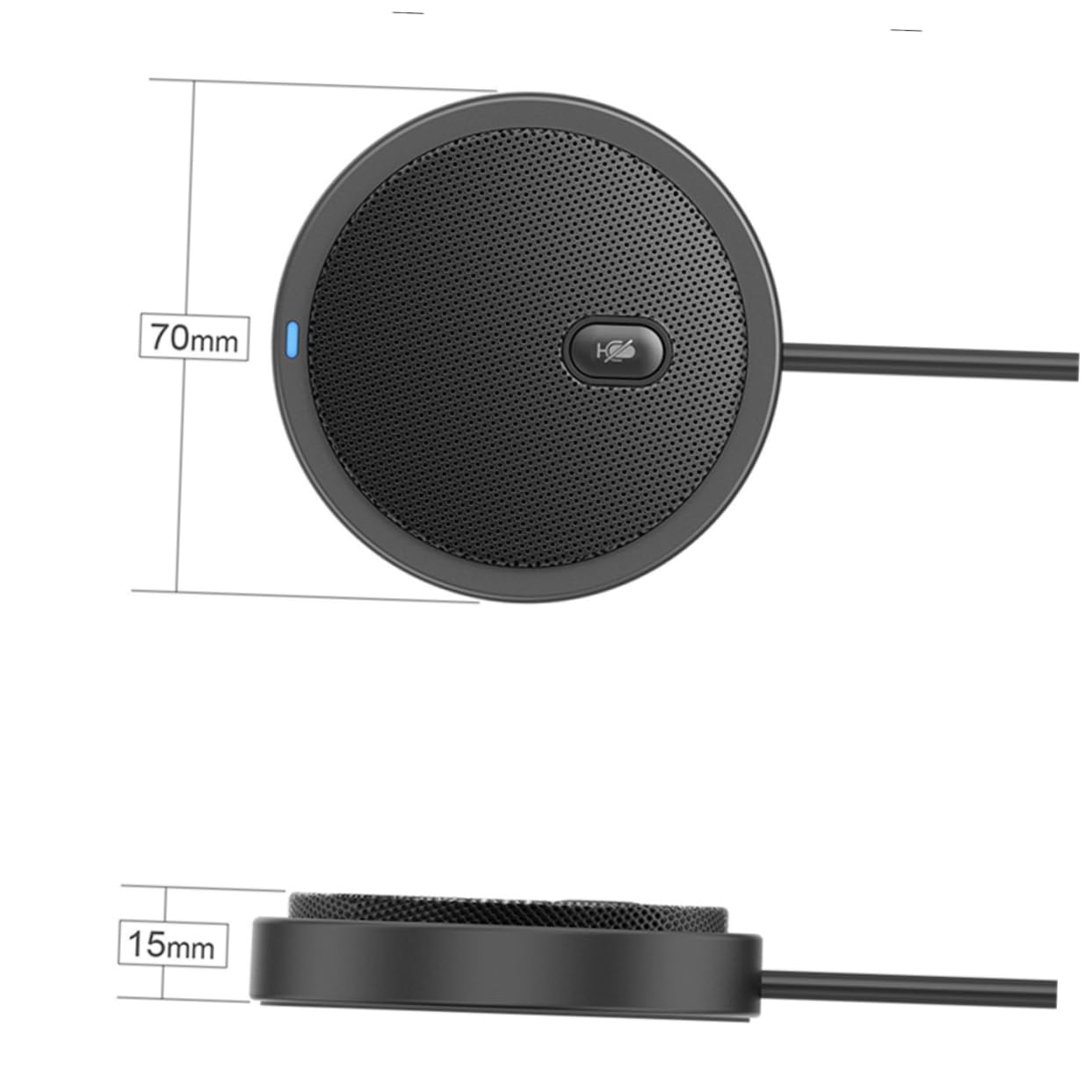 Toyvian USB Kondensatormikrofon mit Ständer, Schwarz, 1 Stück