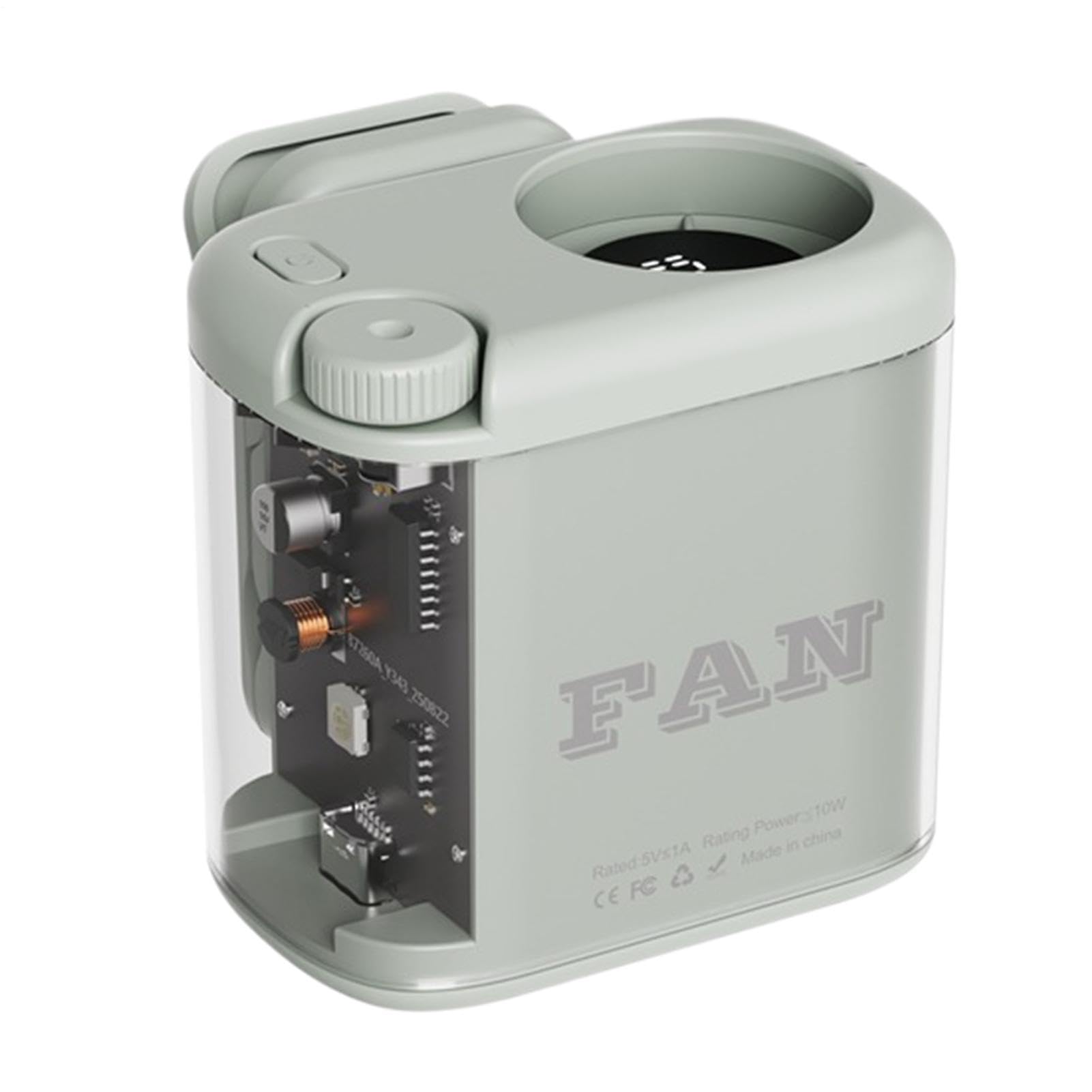 Ventilateur rechargeable portable à pince avec affichage numérique pour bureau