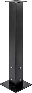 Undercat Mailbox Post with Base, 27" H Heavy Duty Carbon Steel Surface Mounting Post Sleeve, 88.18lbs Capacity, for Curbside Residential Mailbox