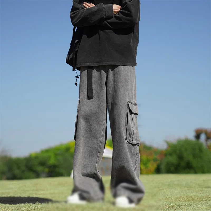 Jeans Wide Leg Baggy Jeans Men Straight Denim Cargo Pants2