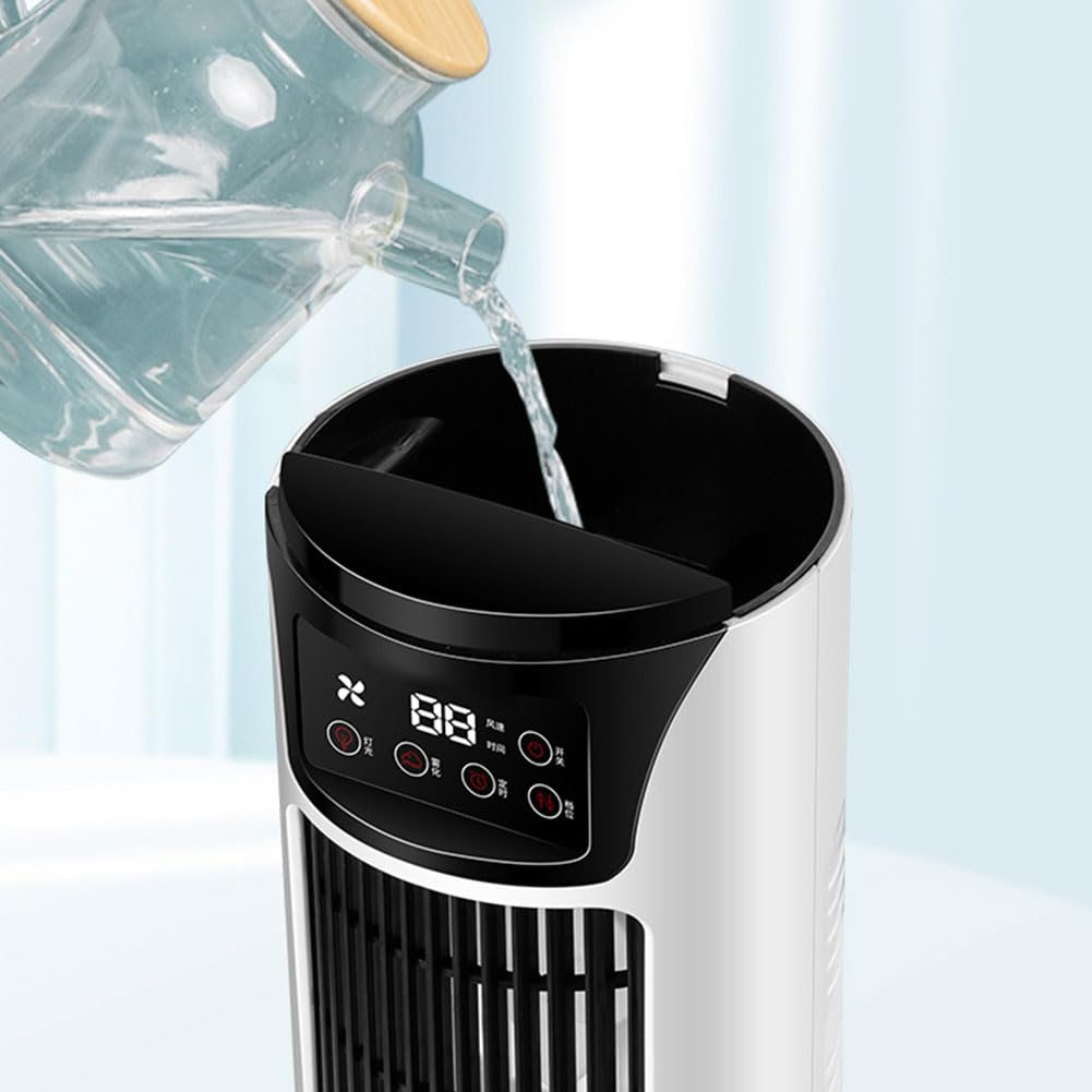 USB Mini Tischventilator mit 6 Geschwindigkeiten 300ml Wasserkühlung Sprühluftbefeuchter kleine mobile Klimaanlage Luftkühler für Zuhause Schlafzimmer Büro Studentenwohnheim Schwarz