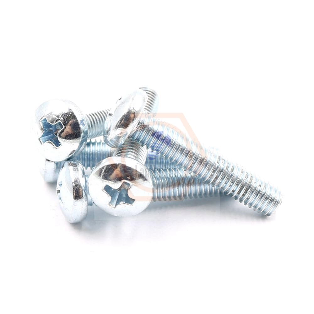 Viti bulloni, viti a testa cilindrica conica in acciaio al carbonio medio di grado 8.8, zincate blu e bianche,(M5x30mm 200pcs)
