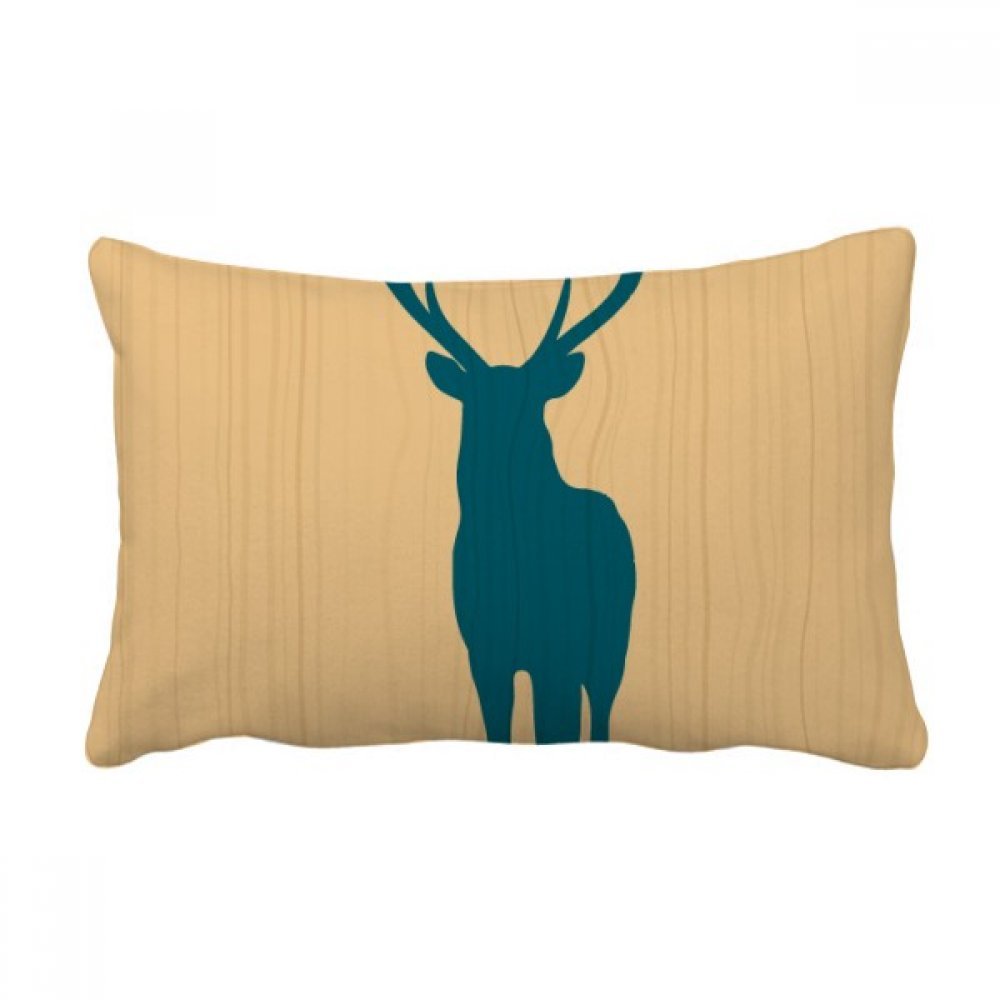 Coussin lombaire cerf bleu idée cadeau déco originale pour aménagement salon et canapé