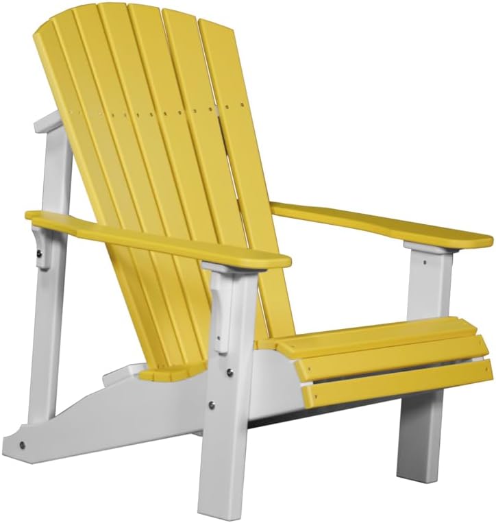 Furniture Barn USA Poly Lumber Deluxe Adirondack Chair, Cherrywood & Black