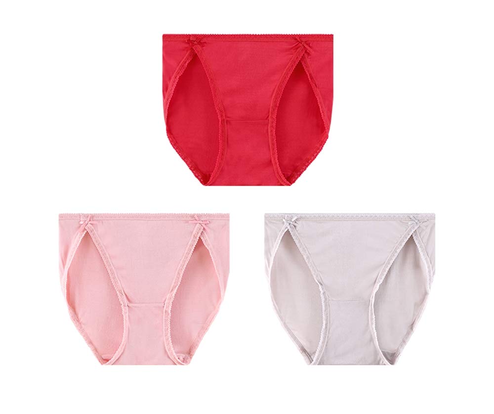 Damen Unterwäsche String aus Seide Hotpants Damen Sexy Slip mit Niedriger Taille Schleife Atmungsaktiv