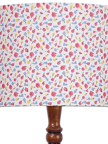 Image of Devansh Multicolor Cotton Wooden Floor Lamp -15
