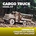 UGEARS Cargo Truck 3D Wooden Puzzles for Adults - Wooden Model Kits for Adults Cars Kits for Adult Puzzle Model Truck Kits Mechanical Models Brain Teaser, Hobby Set