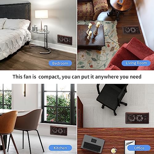 Cozzivita 4 X10 In Quiet Register Booster Fan - Vent Booster Fan With Wicker Design - Smart Thermostat Cooling And Heating Vent Fan, White（Vent Size : 5.51'' X 11.54''） #TOP5