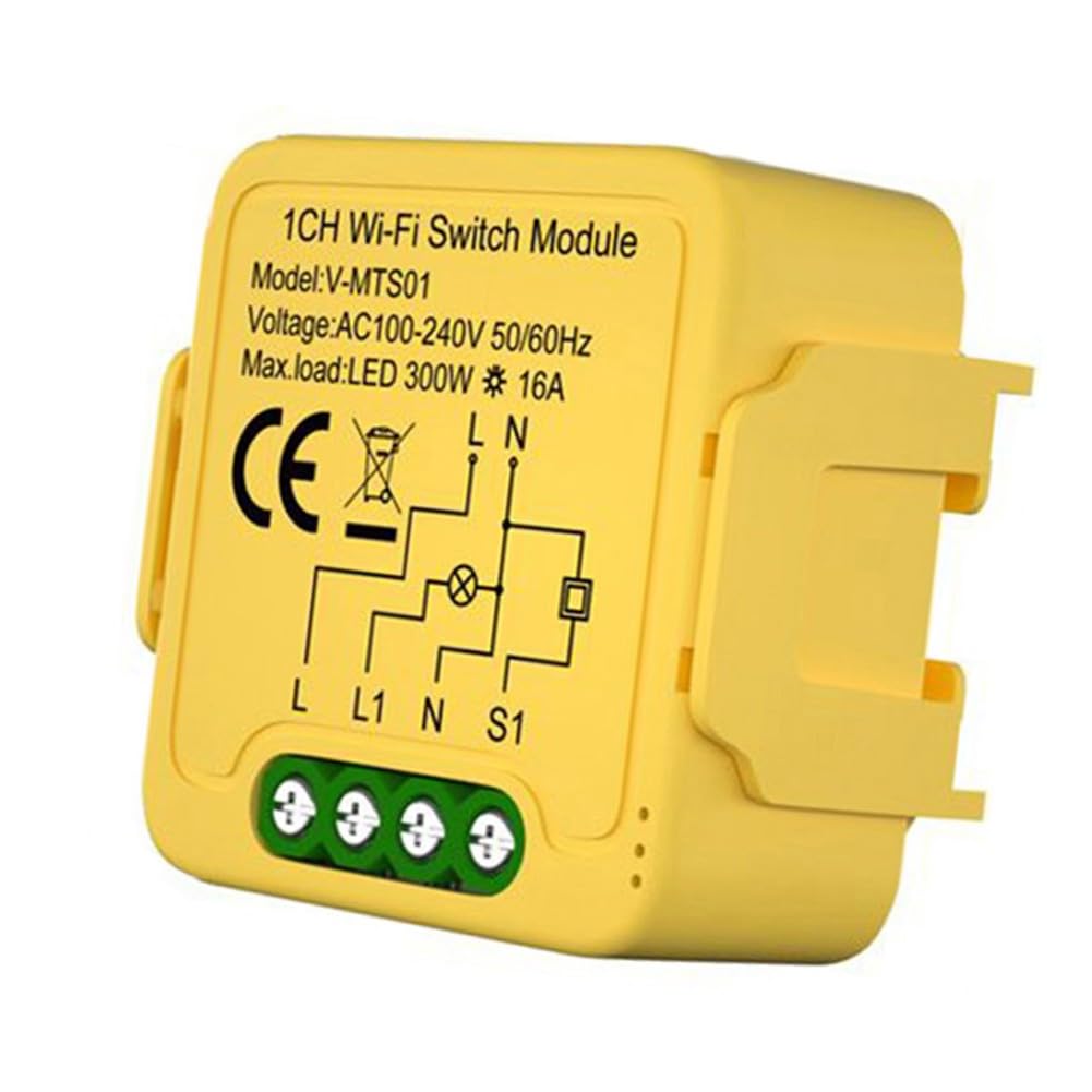 Enabled Operation 16a Compatible for Having Hubs Home Home Automation Smartthings Relay Home for – Matter Local-only Switch Module(1 Way)