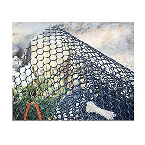 SAI PRASEEDA UV Stablized 3.3 Feet Height/15 feet Length Tree Guard Net/Fencing Net/Balcony Protection/Hexagonal net with 800 GSM Free Cutter,100 PVC Tags Black Color SP52