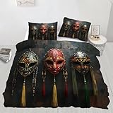 Parure complète pour très grand lit : comprend 1 housse de couette (230 x 220 cm) et 2 taies d'oreiller assorties (50 x 75 cm). Idéal pour les lits king size et conçu pour s'adapter à la plupart des couettes européennes.