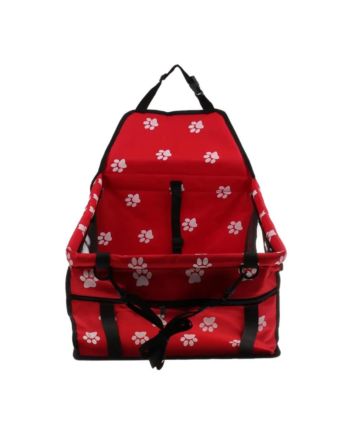 Hundesitze für Autos, Hundeautositz Hund Belüftet for Sitz Zwinger Haustier Auto Booster for Reisebox Mit Leine Hundesitz(Red)