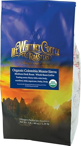 Monte Whitney Colombia Monte Sierra Café orgánico grano entero 5 lb