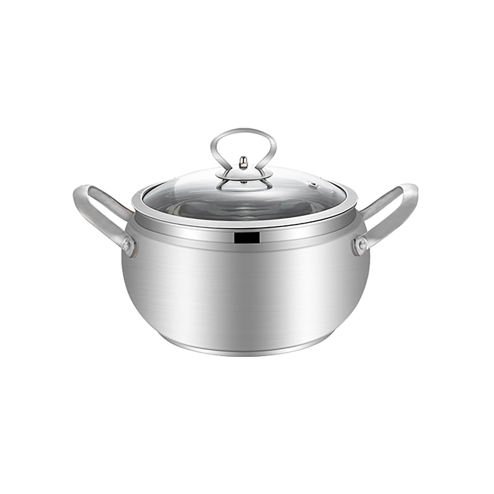 MYUYEE Stainless Steel Stockpot,Stockpots Stock Pot, Stainless Steel Soup Pot With Glass Lid, Professional Cookware, All Stove Compatible, 3L/ 5L/ 6L/ 7.5L (One Color-20Cm)