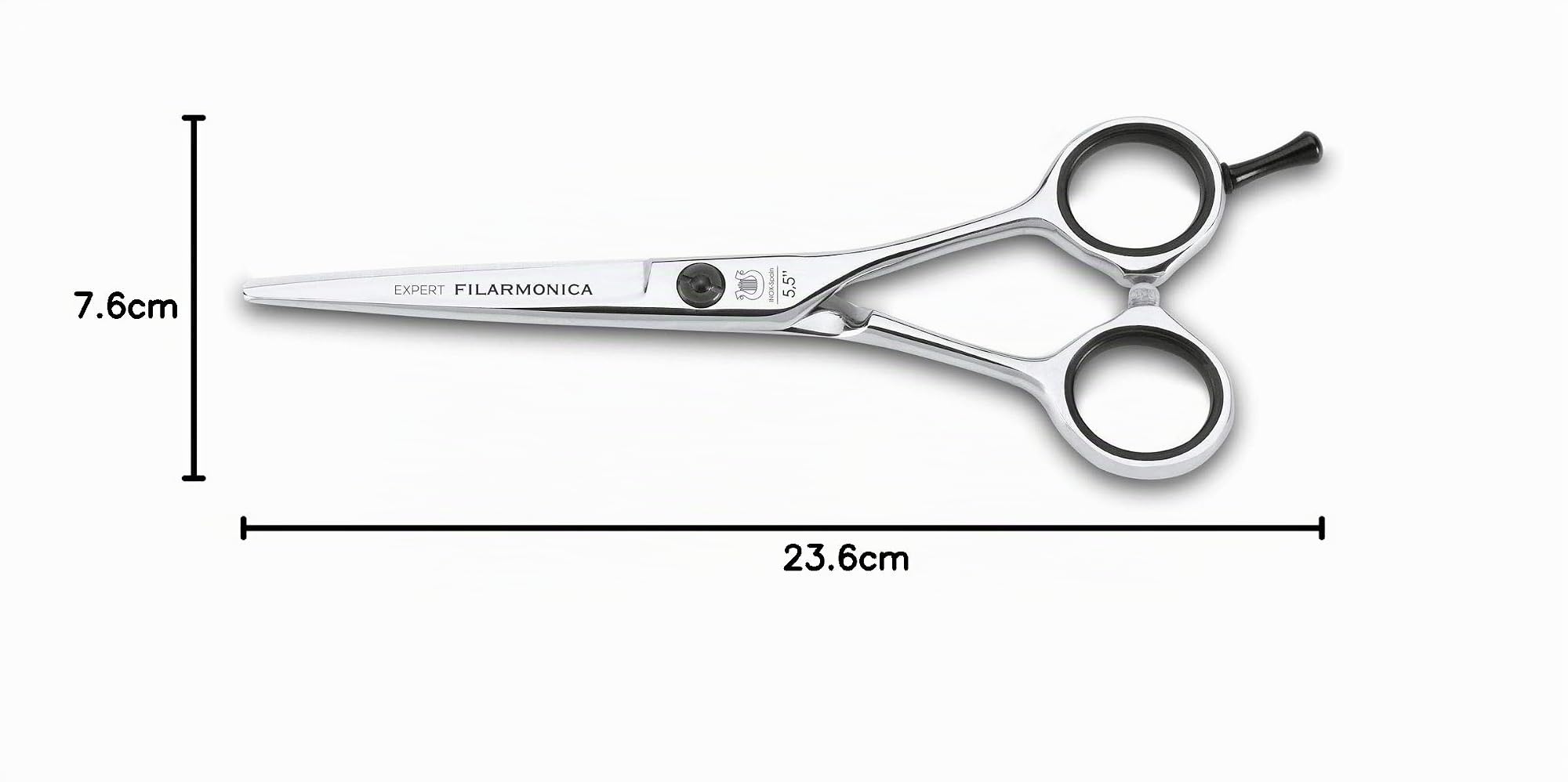 Tijeras de Peluquería Profesional EXPERT - Tijera peluquero para salón de corte de cabello forjada en caliente de acero inoxidable con tornillo regulable Filarmónica