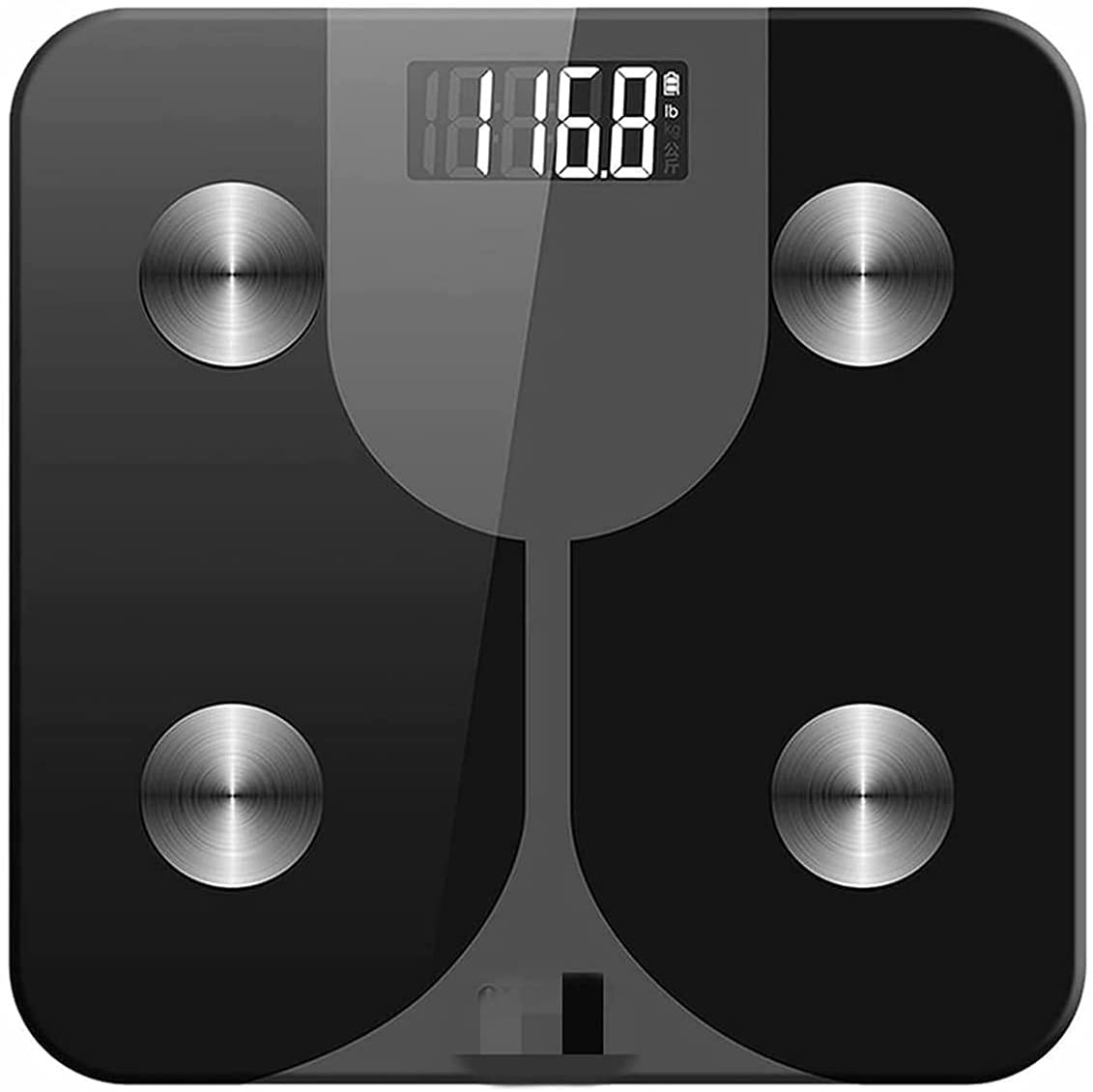 Scala del Grasso corporeo Smart Scale Digitale Bagno Digitale Scala di Peso Wireless, analizzatore di Composizione corporeo con Bluetooth, 396 libbre