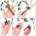 16 Piece Plastic Model Tropical Coconut Palm Trees, 0.98-6in Cake Toppers Diorama Tree Mini Palm Trees Landscape Miniature Decoration for Train Railway, Fairy Garden, Architectural Sandbox Supplies