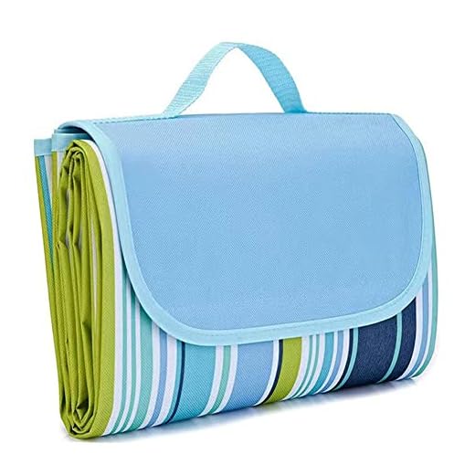 LRUUIDDE Extra Large 80"x 80" Beach Blanket, Outdoor Picnic Blankets, Waterproof Sandproof Portable Blankets, Foldable and Lightweight for Spring Summer Camping, Beach, Park (Blue, 80x80 in)