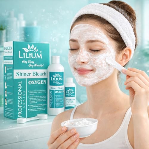 Image of Lilium Oxygen Shiner Bleach 580g | Enhance Skin Radiance | Safe & Effective | Helps to Lighten Dark Spots | Advanced Tan Removal Formula | Aloevera Extract | For All Skin Types | Salon, Spa, Home & Professional Use