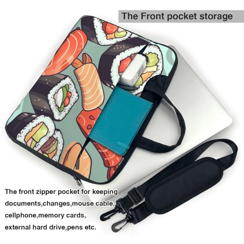 Bolso bandolera para laptop KHiry 14 pulgadas negro miniatura 3