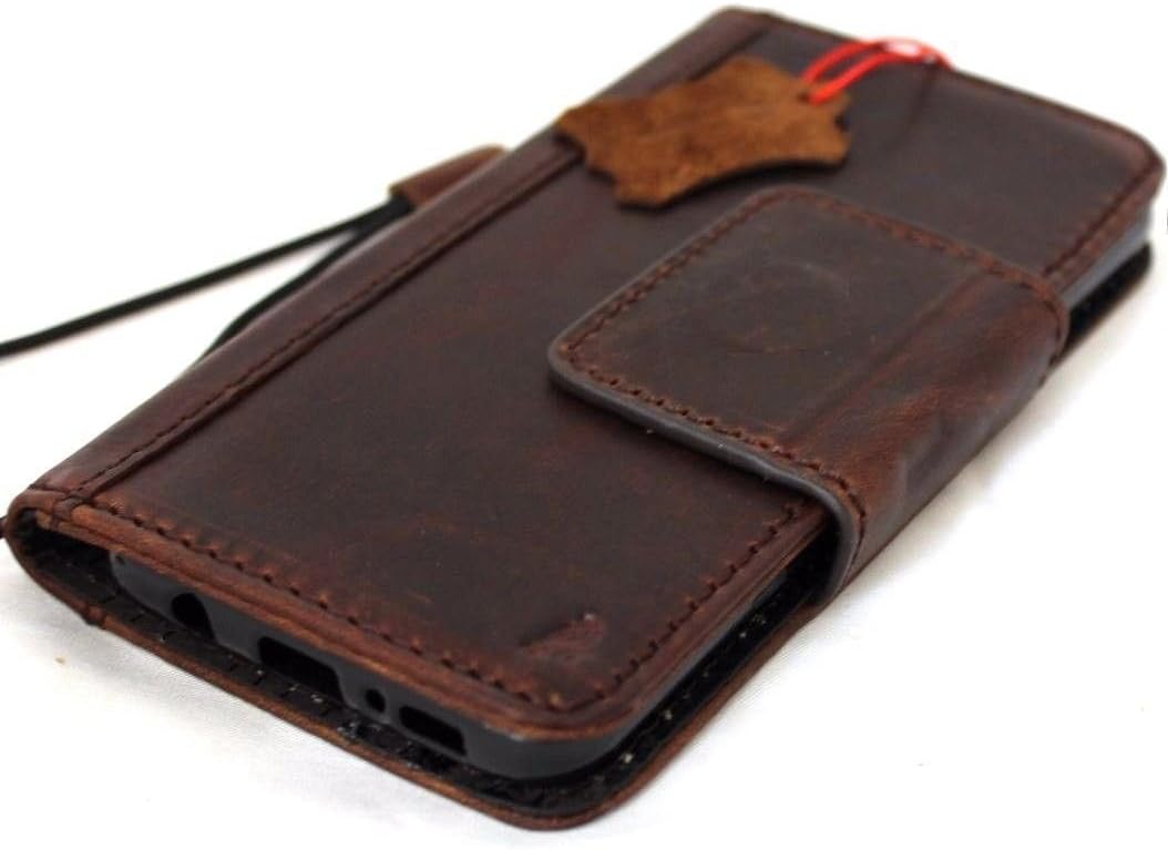 Cheapest 🛒 Genuine Natural Leather Case for Samsung Galaxy S8 Plus Book Wallet Luxury Closure Magnetic Cover S Handmade Retro Id Cards Slots s 8 Holder daviscase