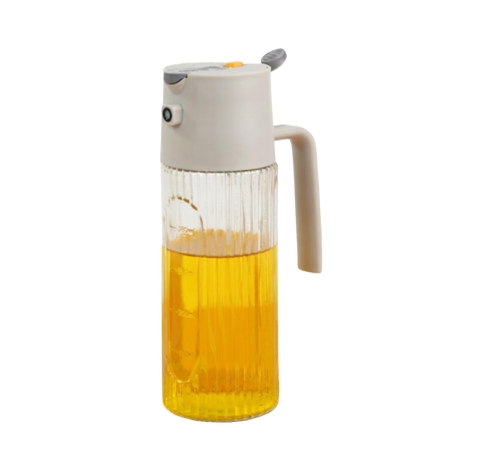 Spray na Olej Rozpylacz Oleju Szklany Spryskiwacz Do Oleju Do Użytku Domowego, Odpowiedni Do Grillowania, Pieczenia Sałatki, Garnek Ze Spryskiwaczem Do Oleju Opryskiwacz Olejowy(Beige)