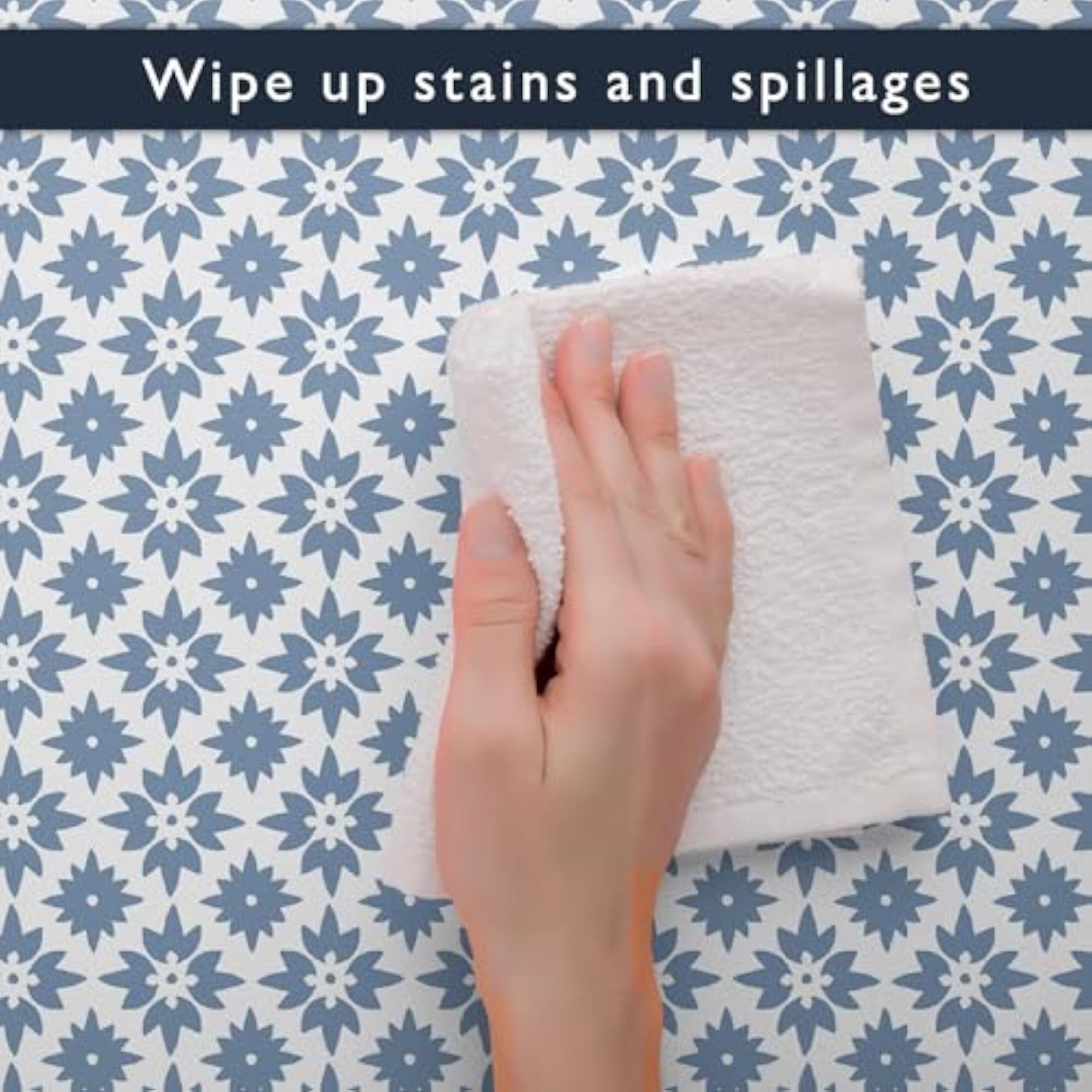 Unscented Wipe Clean Drawer Liners, Moroccan Mosaic Design