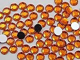 Allstarco 1000PCS 7mm SS34 Orange Hyacinth H125 Flat Back Acrylic Rhinestones in Bulk/Wholesale Pro Grade