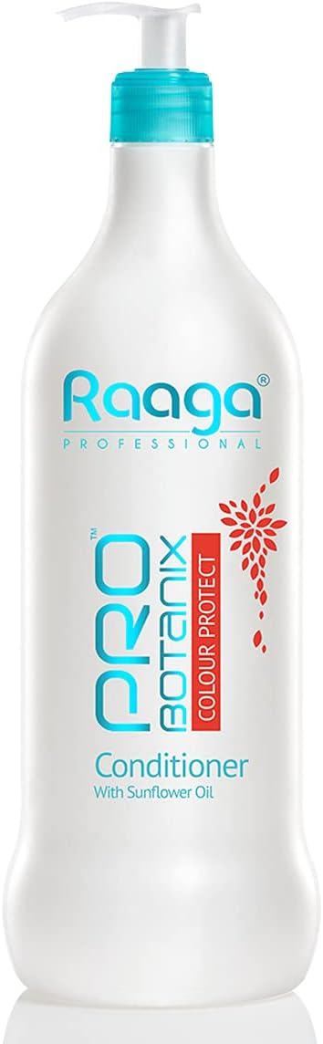 - Raaga Professional Pro Botanix Color Protect Conditioner With Sunflower Oil, Blue, 1000 Ml - 1 Count