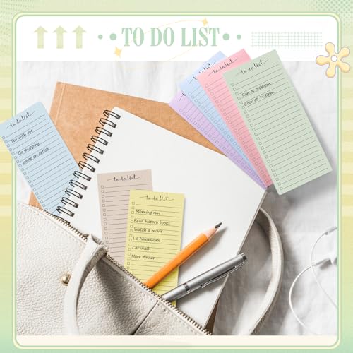 Image of Censen 10 Pack 500 Sheets to Do List Notes Daily Checklist Notepad with 50 Sheets Undated Memo Pad Color Block Shopping List Weekly Plan Notepad Organizer Planners(Light Morandi,Lined) | Note Book 503 Sheets Colorful Memo Pad Office School Supplies Planner Shopping Weekly Plan Task Organizer Tear-off Design
