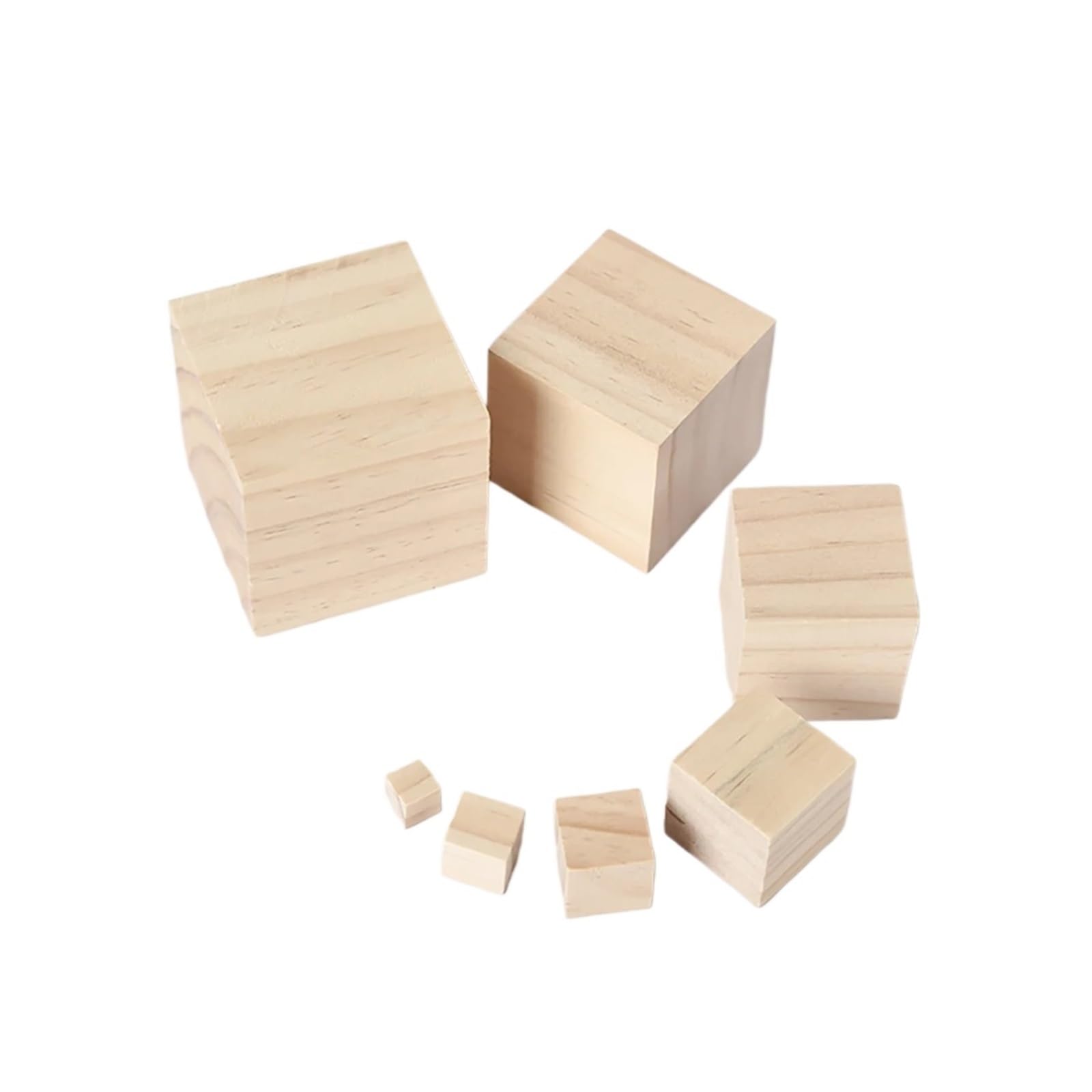 500 piezas de bloques madera cuadrados 10 mm, cubos sin terminar, material for modelismo DIY, manualidades, decoración, rompecabezas, for hacer