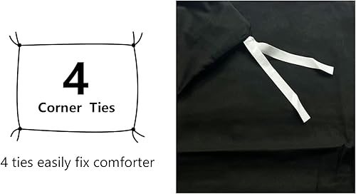 Miniatura 6 de Tienda Basics - Juego de fundas para edredón de microfibra liviana con botones a presión.