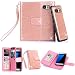 Galaxy S7 Edge Case, TabPow 10 Card Slot - [ID Slot] Wallet Folio PU Leather Case Cover With Detachable Magnetic Hard Case For Samsung Galaxy S7 Edge Case, - Glitter Rose Gold