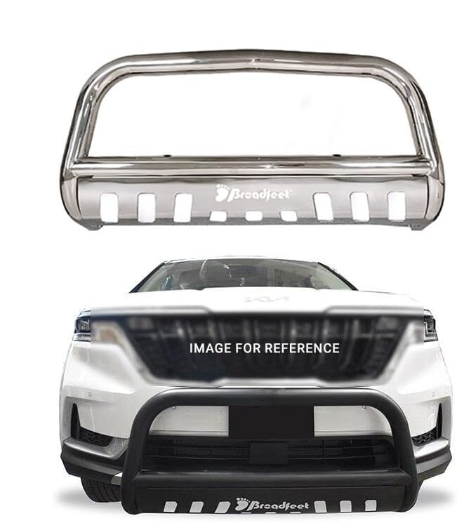 2022 Hyundai Santa Cruz | Front Bull Bar Bumper Guard Protector (Stainless Steel, Bull Bar with Skid Plate (DW6))