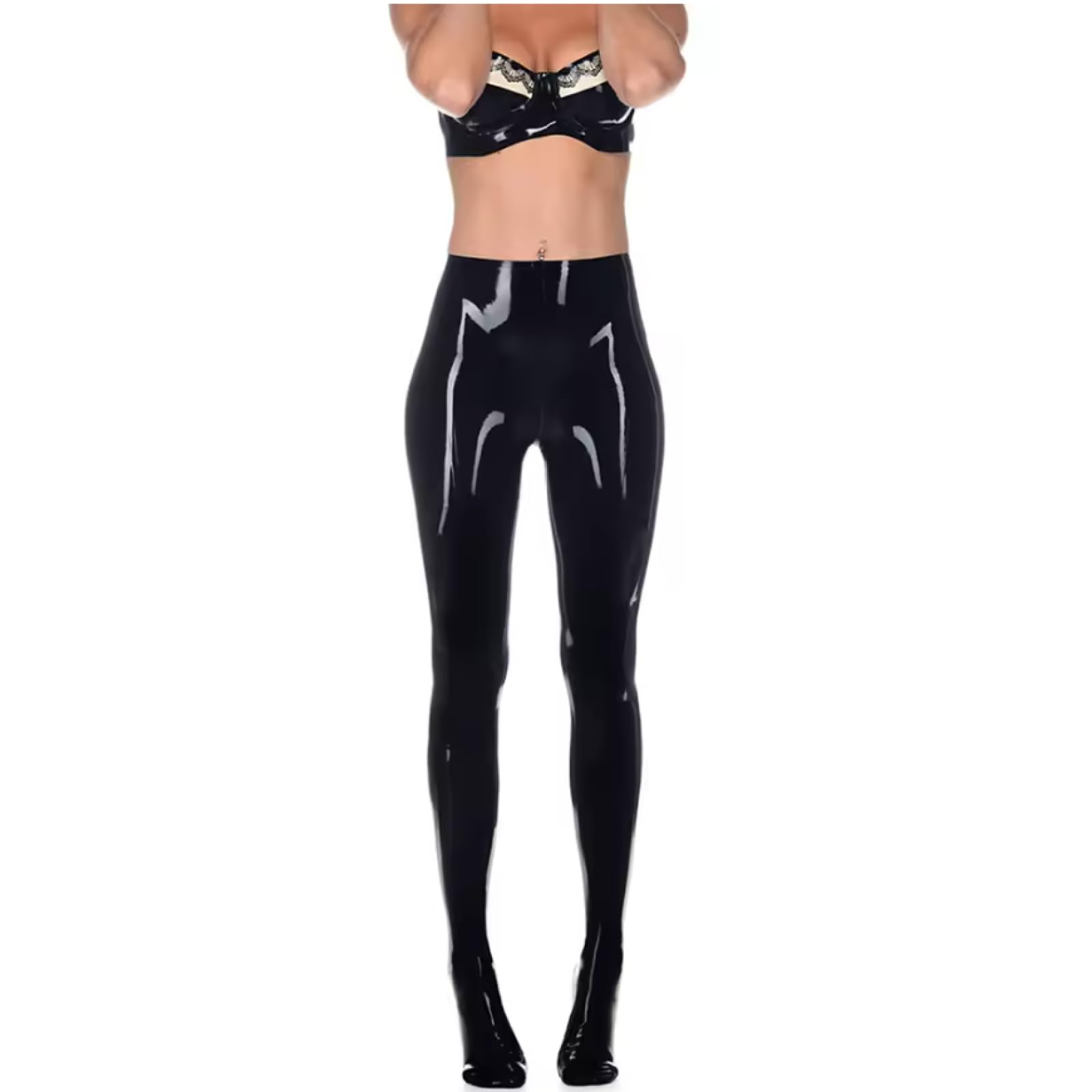 Leggings aus PVC-Leder, hohe Taille, Übergröße, PU-Hose, Clubstrumpfhose, anpassbar