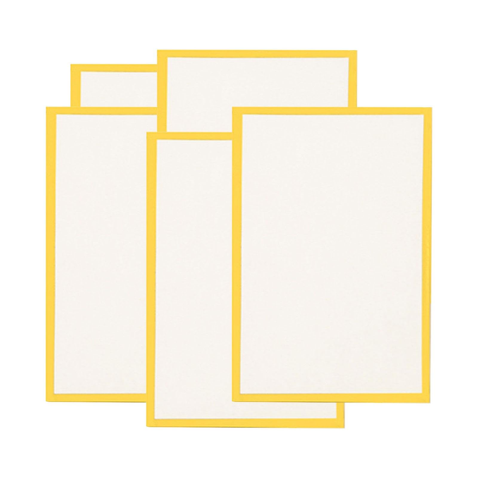 DuskHaven Set di 5 Tavolette Shikishi per Artisti, Robuste E Portatili, con Bordo Dorato, Ideali per Arte Giapponese, Calligrafia E Autografi, 18x21 Cm
