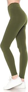 Leggings Depot Soft High Waisted Women's Cotton Leggings - Made in USA
