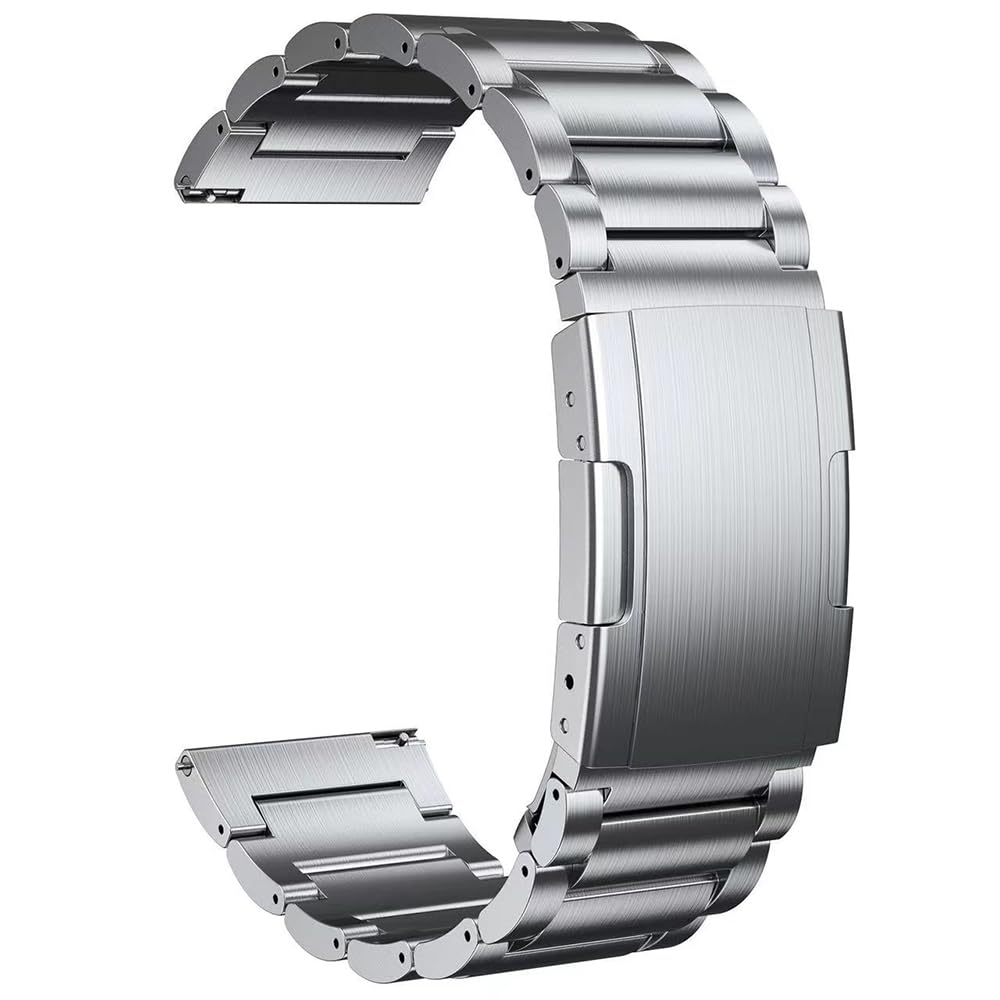20mm Titanband Kompatibel mit Samsung Watch 6 Classic 43mm/47mm/5 Pro 45mm/4 Classic 46mm, 22mm Metallarmband, kompatibel mit Samsung Watch 46mm/3 45mm, Gear S3 Frontier
