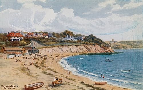 Tableau Plage de baignade Falmouth d'Alfred Robert Quinton Poster 60x90cm