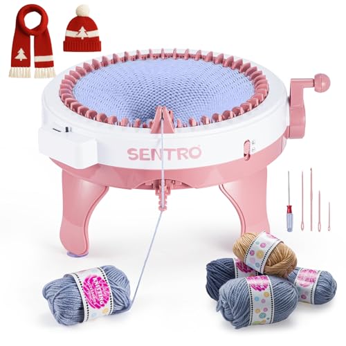 M.J COMFY-LIFE 48-Needle Knitting Machine Knitting Loom DIY Toys Hand Woven Knitting Accessories Weaving Loom for Adults and Kids
