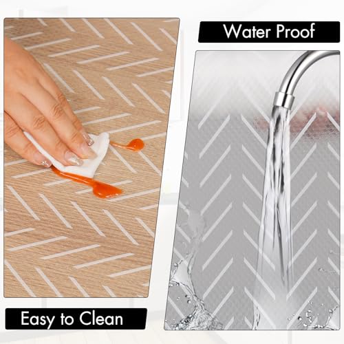 Image of Cooyes Shelf Liner -- Non-Slip Shelf Liners for Kitchen Cabinets - Waterproof Shelf Paper with Modern Pattern - Durable EVA Cabinet Liners