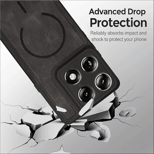 Image of SBMS Back Cover for Motorola Signature | Ultra Slim Soft Rubberised Hard Case | Oil Feel Soft Leather Back | Mag-Safe Design (Mag-Safe Not Support) | Camera Protection Case for Moto Signature (Black)