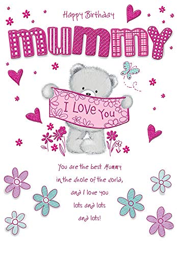 Piccadilly Greetings Group Ltd Happy Birthday Mummy Greeting Card - Large 9 x 6.25 Inches Pink
