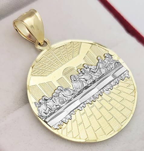 10K Yellow Gold Last Supper Pendant Last Supper Medallion2