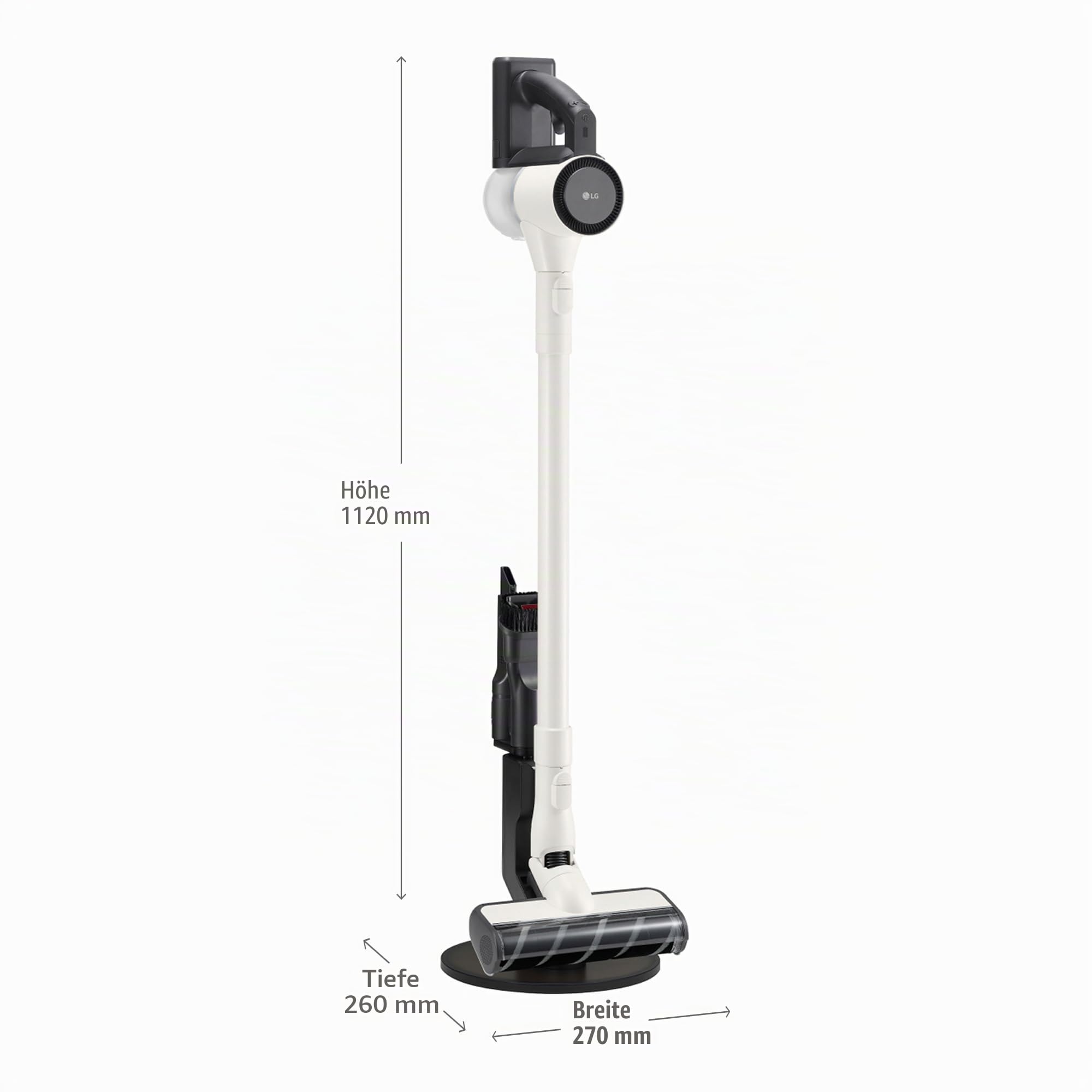 LG A9C-SLIM1C CordZero Staubsauger mit Staubkompressionssystem, Zyklonal, 150 W Saugkraft, Düse für Verschiedene Oberflächen… – Ansicht 2