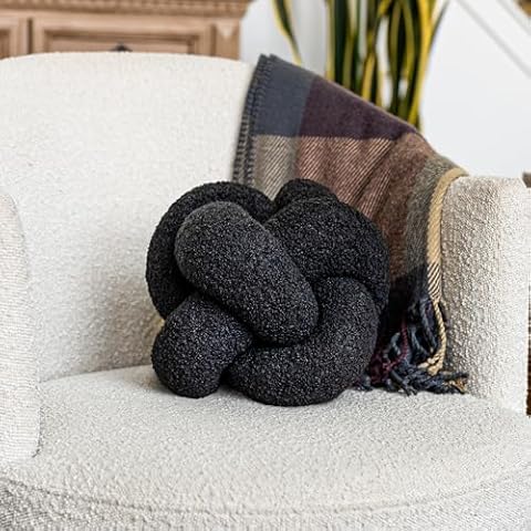 SAMIAH LUXE Black Knot Pillow Cover